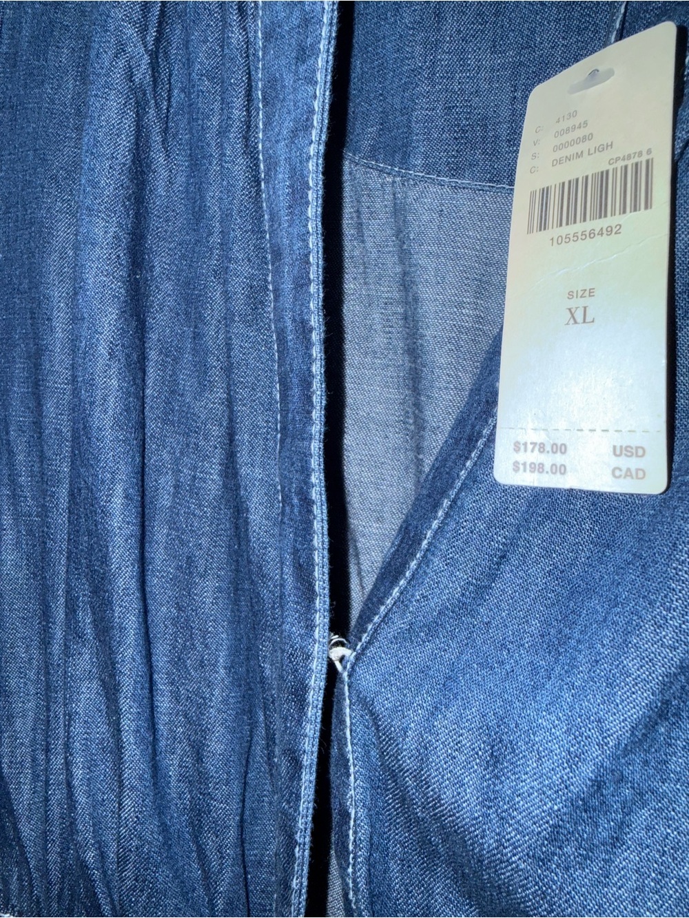 Anthropologie Indigo Blue Embroidered Denim Mini Dress. New with tags. - Picture 4 of 13